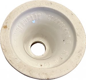 Antique "Republic" Porcelain Tub Shower Diverter Escutcheon