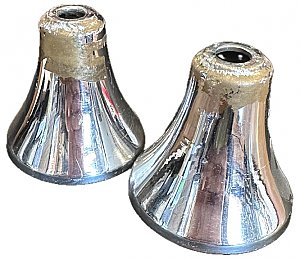 Antique "Crane" Plumbing Escutcheon Pr - Chrome