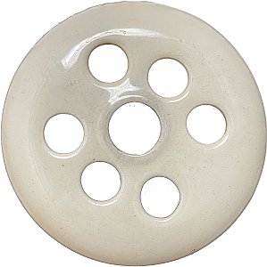 Antique Porcelain Tub Drain Overflow Cover - Circa 1920