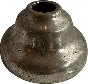 Antique Nickel Plated Heavy Cast Brass Plumbing Escutcheon Pair