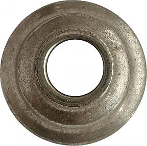 Antique Nickel Plated Heavy Cast Brass Plumbing Escutcheon Pair