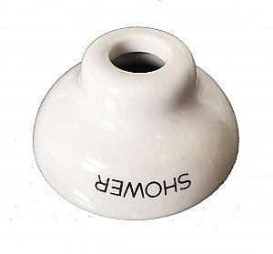 Antique Porcelain Plumbing Escutcheon - Tub & Shower