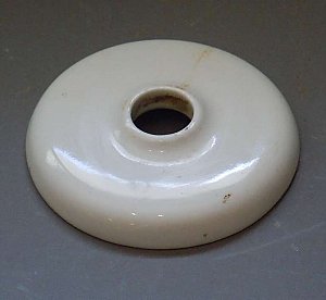 Antique Porcelain pipe or valve escutcheon