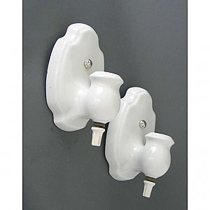 Pair of Antique Porcelain Wall Sconces