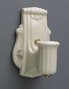 Antique Decorative Porcelain Sconce - Single