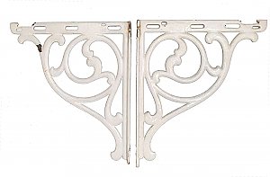 Decorative Antique Enamel Coated Cast Iron Sink Brackets Supports - Pair