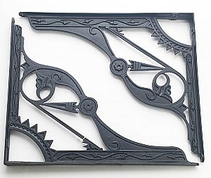 Antique Cast Iron Sink Brackets Supports Pair - Circa 1890