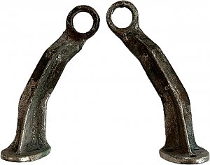 Antique Cast Offset Sink Bracket Support Pair - Nickel