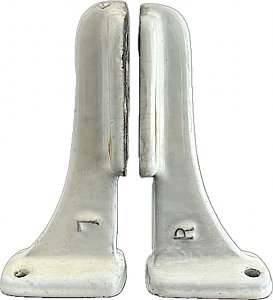 Antique Cast Iron Enameled Sink Bracket Support Pair