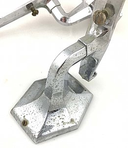 Antique Diecast Zinc Chrome Plated Bath Shelf Bracket Pair Circa 1930
