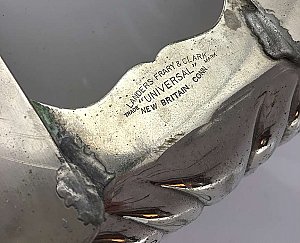 Antique Nickel Plated Landers, Frary, Clark "Universal" Tub Mount Shell Soap Dish