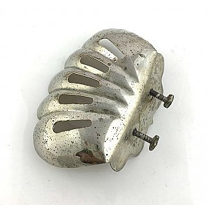 Antique Nickel Plated Wall-Mounted Art Deco Shell Soap Dish