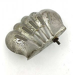 Antique Nickel Plated Wall-Mounted Art Deco Shell Soap Dish