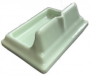 Antique American Olean Tile Co. "Spring Green" Tiled-In Soap Dish - Circa 1960