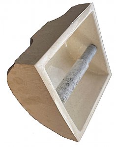 Antique American Olean Tile Co. "Gold Mist" Recessed Tiled-In Toilet Paper Holder - Circa 1970