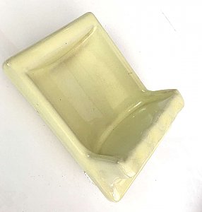 Antique Pale Yellow (American Standard Ivory De Medici ) Porcelain Tiled-In Soap Dish