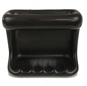NOS Rare *Glossy Black* Ceramic Soap Dish with Grab Bar by The Fairfacts Co 