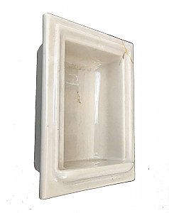 Antique White Porcelain Tile-In Soap Dish
