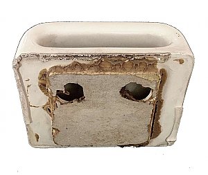 Antique White Ceramic Tile-In Soap Dish With Grab Bar