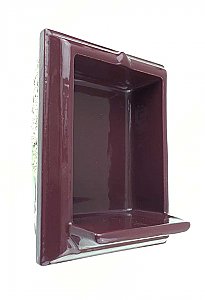 Antique Burgundy (American Standard - Tang Red) Porcelain Tiled-In Soap Dish