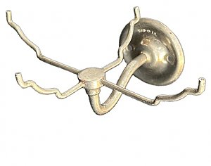 Antique San-o-la Nickel Plated Brass Wall Mount Soap or Sponge Holder Circa - 1920