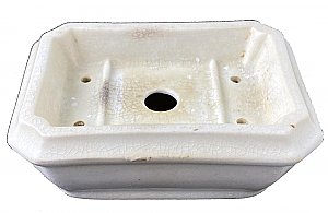 Antique Coxon & Co. White Ironstone Soap Dish - Circa 1865