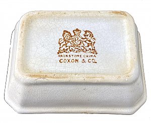 Antique Coxon & Co. White Ironstone Soap Dish - Circa 1865