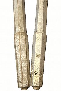 Antique Nickel Plated Console Sink Leg Pair - Circa 1920