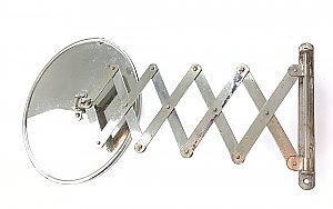 Antique Nickel Plated Beveled Shaving Mirror