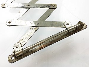 Antique Nickel Plated Beveled Shaving Mirror
