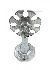 Antique Chrome Art Deco Toothbrush Holder