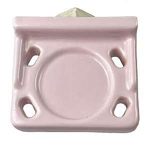 Antique Art Deco Pink Ceramic Tile-In Cup & Toothbrush Holder - Circa 1930