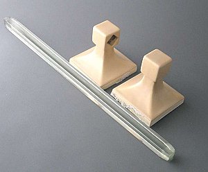 Peach towel bar ends with square rod