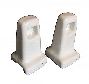 Antique Surface Mount White Ceramic Towel Bar Ends for Square Rod