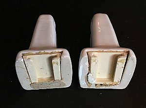 Antique Surface Mount White Ceramic Towel Bar Ends for Square Rod