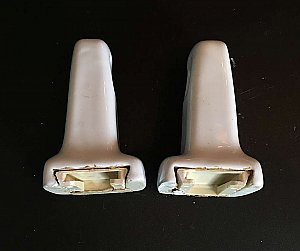 Antique Surface Mount White Ceramic Towel Bar Ends for Square Rod