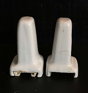 Antique Surface Mount White Ceramic Towel Bar Ends for Round Rod