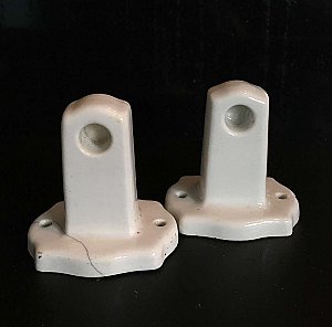 Antique Surface Mount White Porcelain Surface Mount Towel Bar Ends for Round Rod