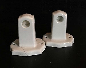 Antique Surface Mount White Porcelain Surface Mount Towel Bar Ends for Round Rod