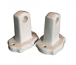 Antique Surface Mount White Porcelain Surface Mount Towel Bar Ends for Round Rod