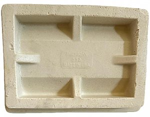 Antique American Olean Avocado Matte Tile In Porcelain Toilet Paper Holder - Circa 1960