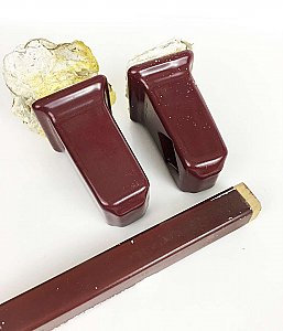 Antique Burgundy (American Standard - Tang Red) Ceramic Towel Bar and Ends
