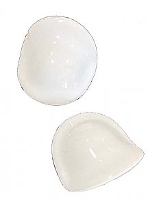 Antique White Porcelain Toilet Bolt Cap Cover Pair - Circa 1920