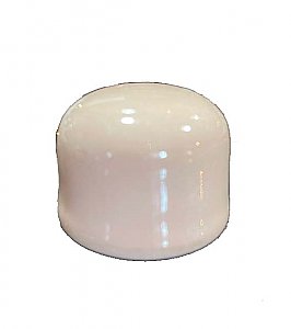 Antique Shell Venetian Pink Porcelain Toilet Bolt Cap Cover Pair - Circa 1962