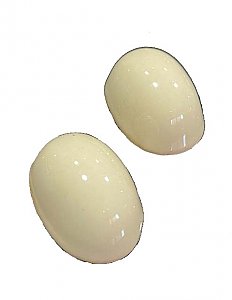 Antique Almond Bone Porcelain Toilet Bolt Cap Cover Pair