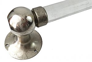"The Brasscrafters" Nickel & Glass Towel Bar and Ends