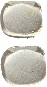 Antique White Porcelain Flat Toilet Bolt Cap Cover Plate Pair