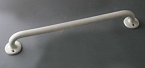 Antique Belgian Porcelain Enamel Towel Bar