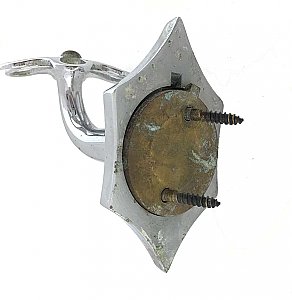 Antique Art Deco Wall Mount Chrome Toothbrush Holder