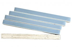 Antique Wheeling Tile Blue Trim or Liner Tile - Set of 5